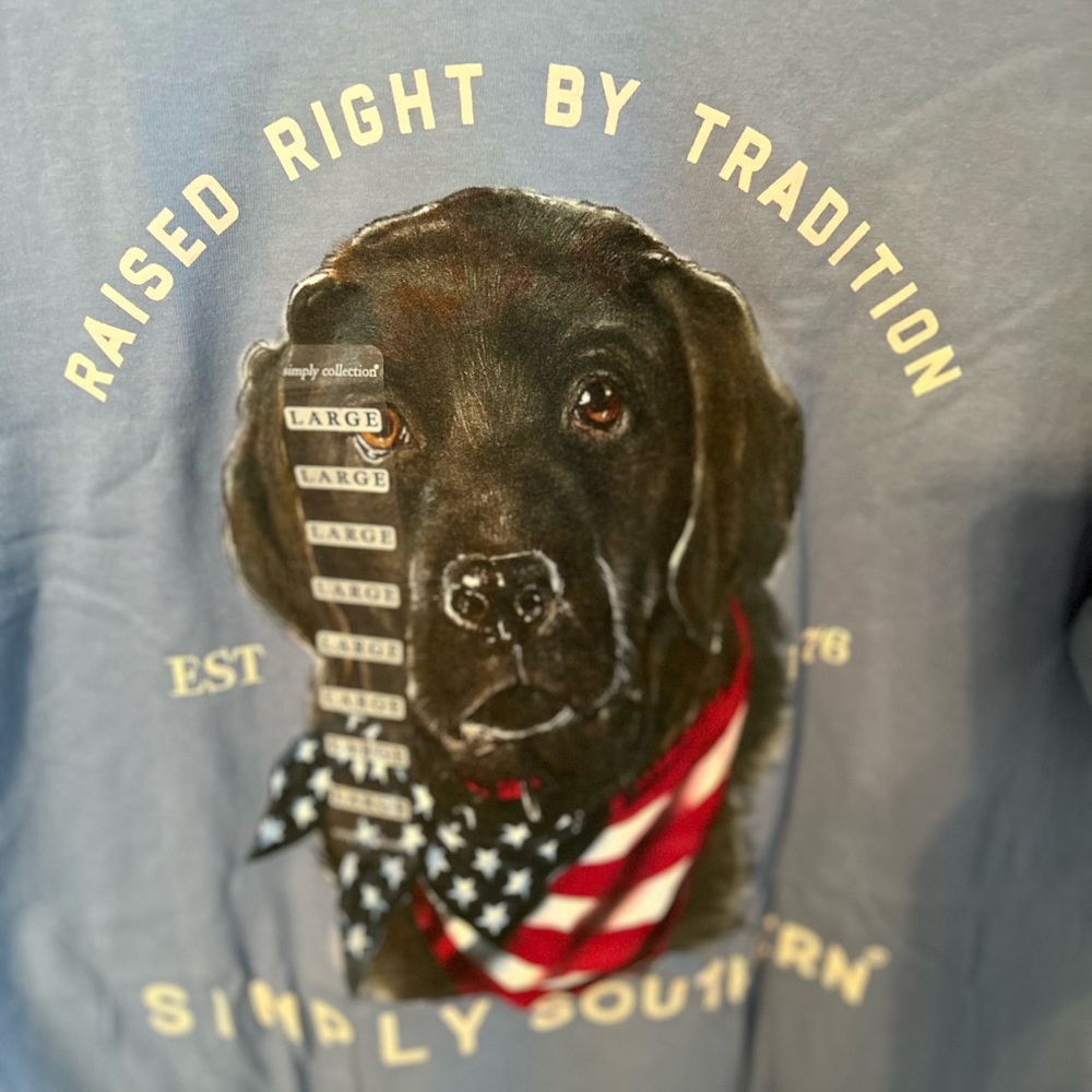 Simply Southern Patriotic Dog Tee in Blue